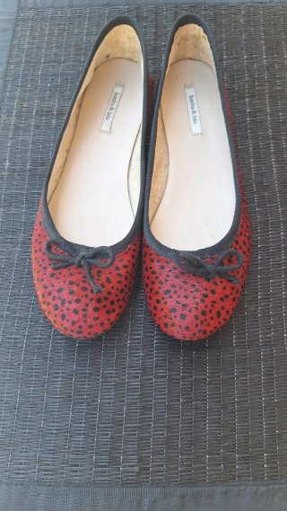 Bailarinas de piel Bimba y Lola Rojo/Negro