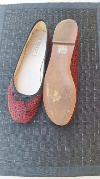 Bailarinas de piel Bimba y Lola Rojo/Negro