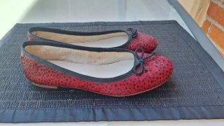 Bailarinas de piel Bimba y Lola Rojo/Negro