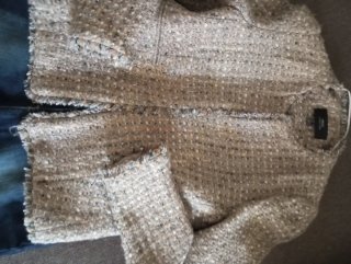 Chaqueta Chanel de  Mango Beige Talla M,38/40