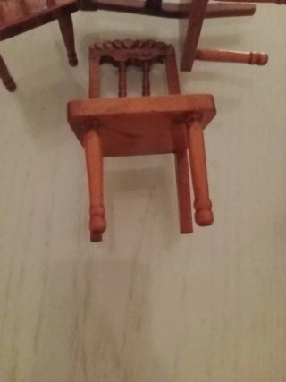 Mini Sillas de Madera Marrón (3uds)