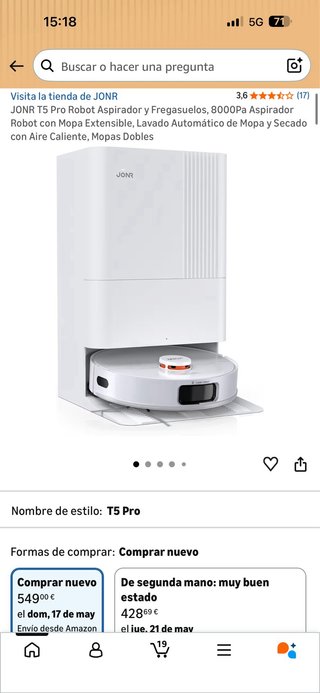 Robot Aspirador Jonr T5 Pro