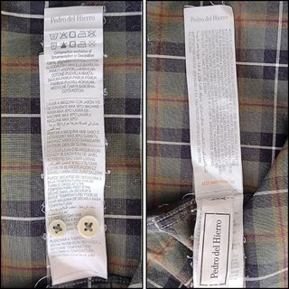 Pedro del Hierro Camisa Cuadros Talla M