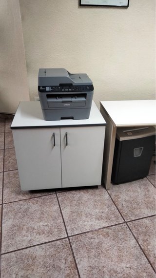 Mueble Archivador Oficina Blanco y Gris