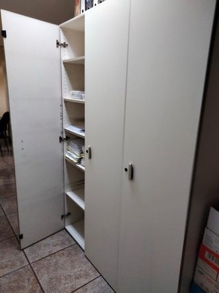 Mueble Archivador Oficina Blanco y Gris