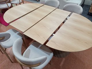 Mesa redonda extensible madera