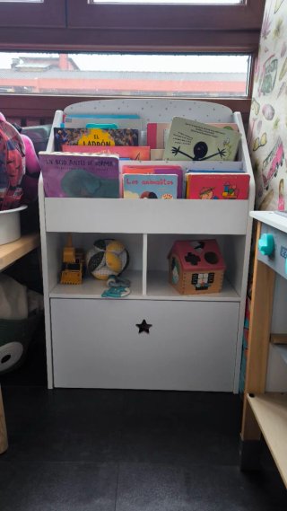 Mueble infantil librería blanco