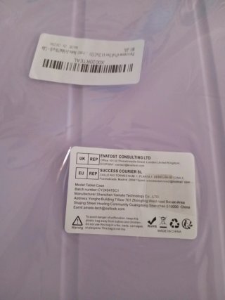 Funda protectora lila para tablet 25 × 19 cm