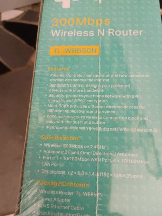 Router TP-Link TL-WR850N 300Mbps Wireless N