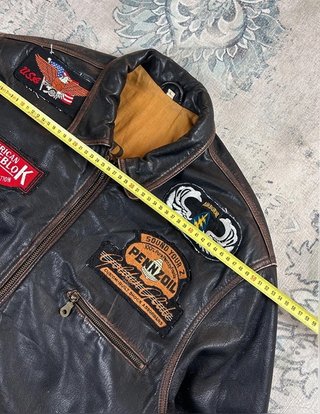 Leather aviator flight vintage jacket Avirex style genuine jacket