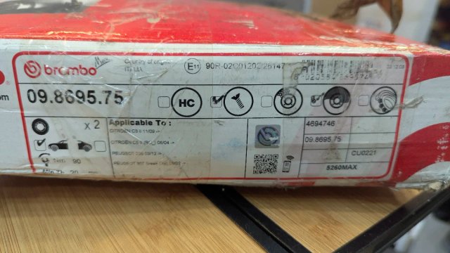 Disco de freno Brembo 09.8695.75