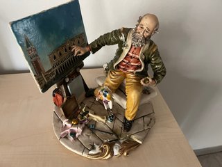 Figura Pintor Venecia Porcelana 23cm