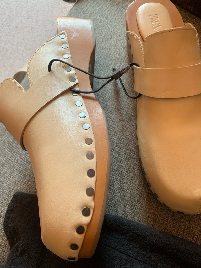 Zoccoli Zara Pelle Vintage Beige