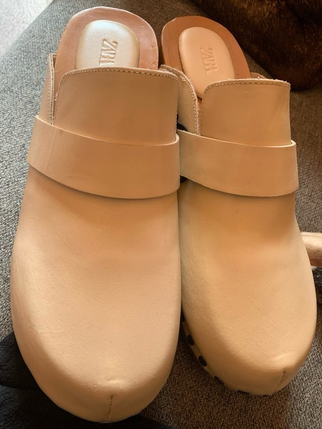 Zoccoli Zara Pelle Vintage Beige