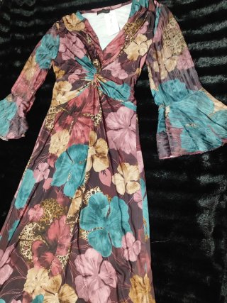 Vestido largo estampado floral