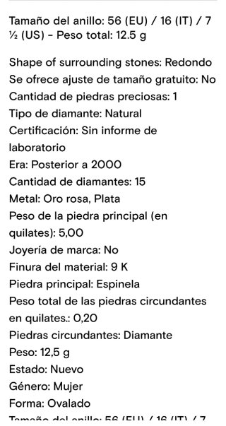 Anillo Oro 9k y Plata con Spinela y Citrino