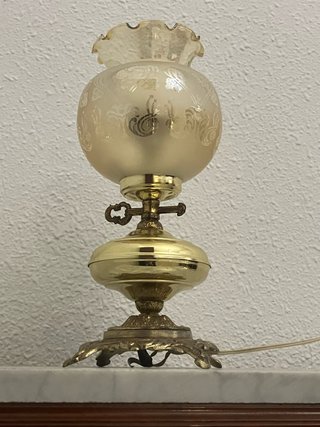 2 Lampade da tavolo antiche e dorate