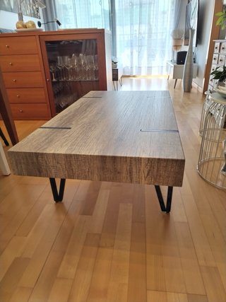 Mesa de centro madera y metal