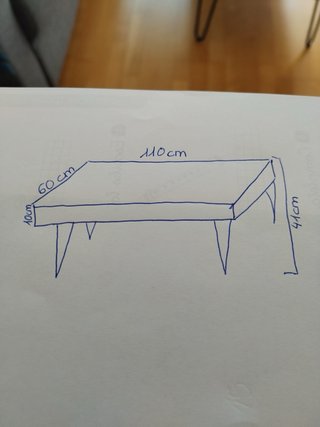 Mesa de centro madera y metal