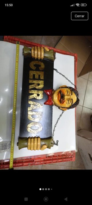 Rótulo cartel tienda escaparate puerta