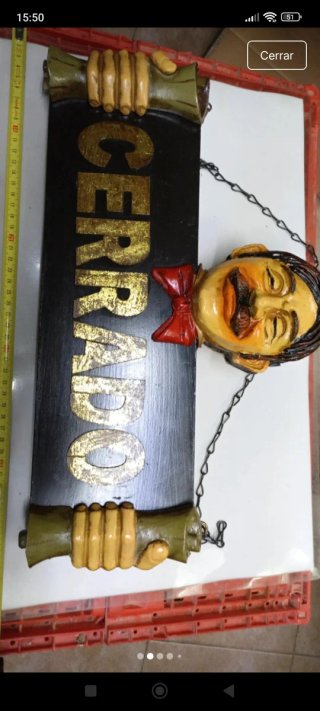 Rótulo cartel tienda escaparate puerta