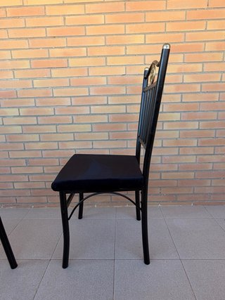 Conjunto 2 Sillas Metal y Tela