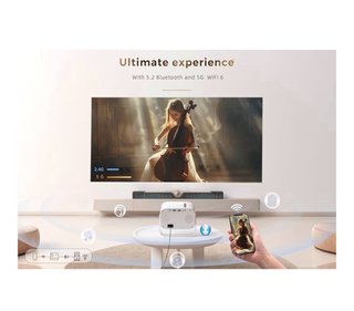 Proyector Jimveo 1080P Rotación 360°
