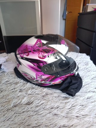Casco Moto Talla Pequeña Mariposa