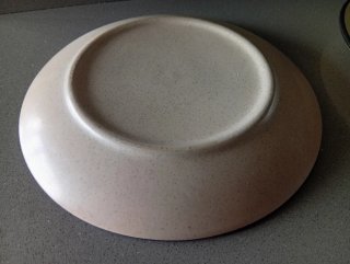 10 Platos Beige y Negro Cerámica
