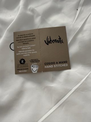 Alpargatas Vidorreta Cuero y Esparto Blancas