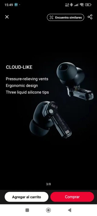 Auriculares Nothing ear (a) Negros