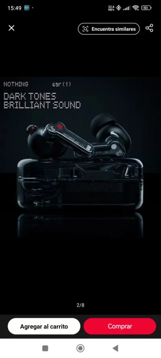 Auriculares Nothing ear (a) Negros
