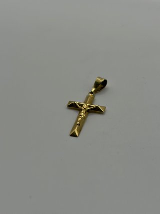 COLGANTE DE CRUZ CON CRISTO DE ORO 18K 0,72GR
