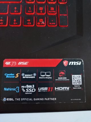 Portátil MSI Intel Core i7 32GB RAM