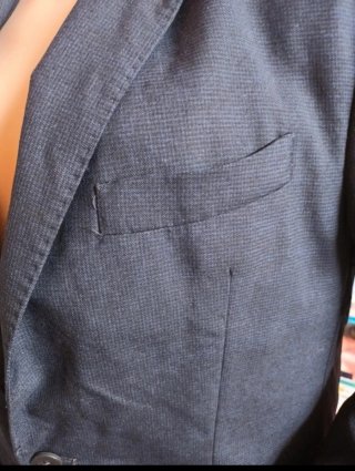 Chaqueta de traje azul hombre