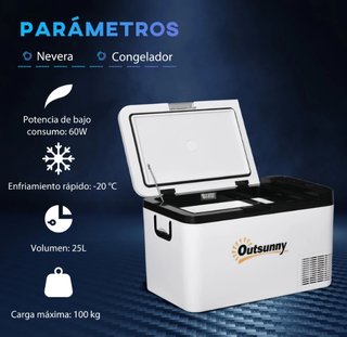 Nevera Portátil Eléctrica 25L 12/24V -20°C