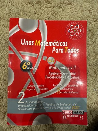 libros matematicas IIOsorio profesor10demates