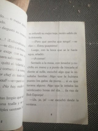 Vendo libro de boba esponja