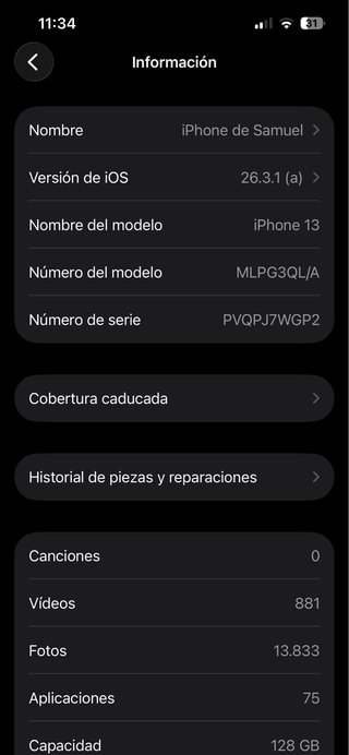 Iphone 13 128gb blanco