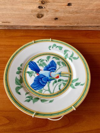 Piatto Hermès “Toucans” porcellana Limoges vintage