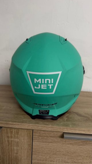 2 Cascos Moto Minijet Talla S Rosa y verde nuevos