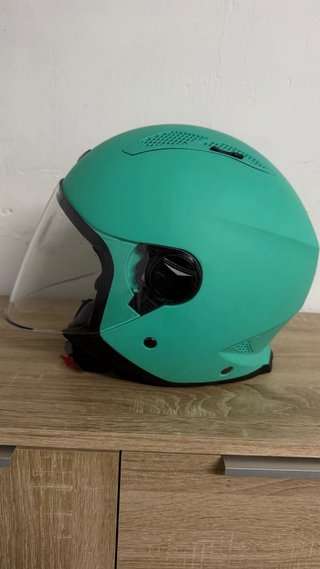 2 Cascos Moto Minijet Talla S Rosa y verde nuevos