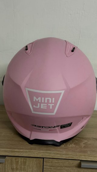 2 Cascos Moto Minijet Talla S Rosa y verde nuevos
