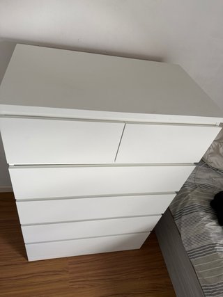 Ropero 6 cajones blanco