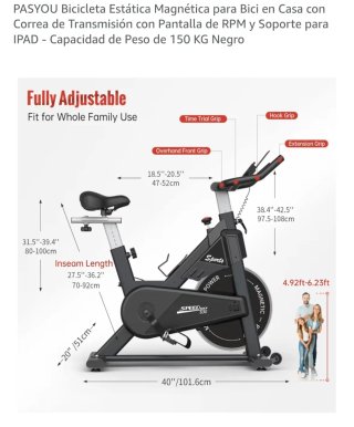 Bicicleta Estática con sillin y alfombra adicional