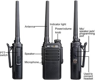 2 x Retevis RT647 Walkie Talkies IP67 Impermeable