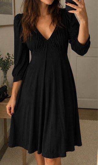 Vestito nero Zara in viscosa