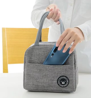 Bolsa Térmica Porta Alimentos Gris