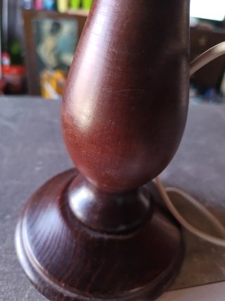 Lámpara de mesa vintage madera