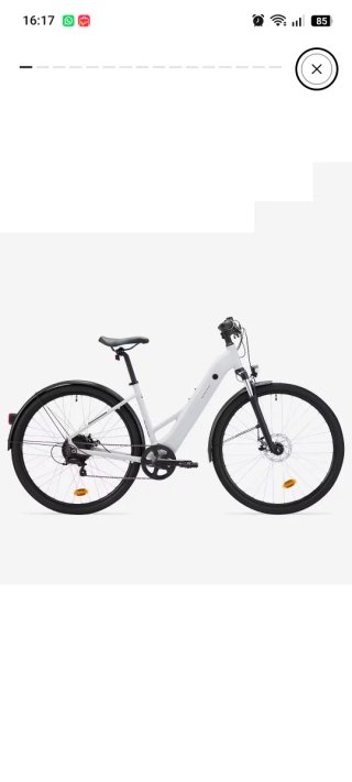Bicicleta Eléctrica Blanca con muy poco uso